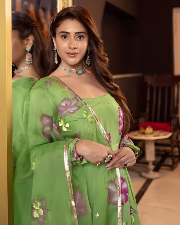 Pista_Digital_Printed_Flared_Kurti_with_Attached_Dupatta